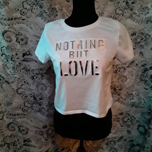 First love women's medium crop top
